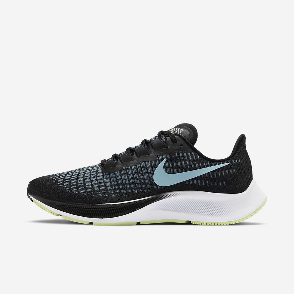 Chaussure De Running Nike Air Zoom Pegasus 37 Noir 5173-469 Black/Barely Volt/White/Glacier Ice Femme | ZCE-56109313